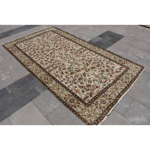 Alfombra tradicional de lana marrón Beige de 4,5x8 pies, diseño clásico de retazos turcos, sala de estar de látex para respaldo, dormitorio, pasillo, rectángulo - Product Image 3