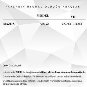 มอเตอร์เกียร์กระจกมองข้าง 30 ฟัน สำหรับรถยนต์มาสด้า - Product Image 2