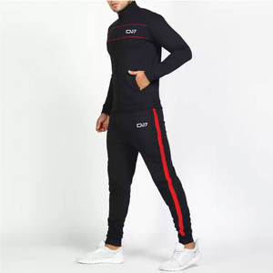 Productos más vendidos Hombres Jogging Ropa deportiva Chándal Nueva llegada Logotipo personalizado Chándales con cremallera en blanco - Product Image 3