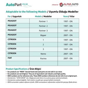 Verrou papillon de lunette arrière pour Fiat Fiorino - Product Image 2