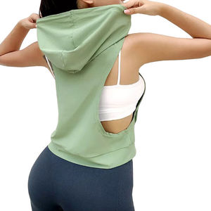 Vêtements de sport pour femmes Sweats à capuche sans manches Sweat à capuche sans manches de haute qualité - Product Image 2