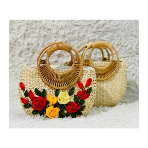 Venta al por mayor bolsas de jacinto de agua de Vietnam, bolsas tejidas a mano naturales a base de plantas perfectas para la moda y la exportación en todo el mundo - Product Image 5