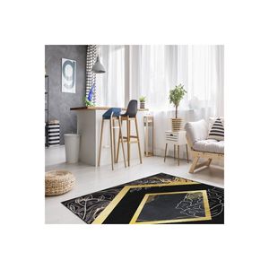 Carreau d'or de luxe détail numérique imprimé tapis coupé Pile Style moderne ignifuge pour chambre hôtel bureau 50x50 motif carré - Product Image 2