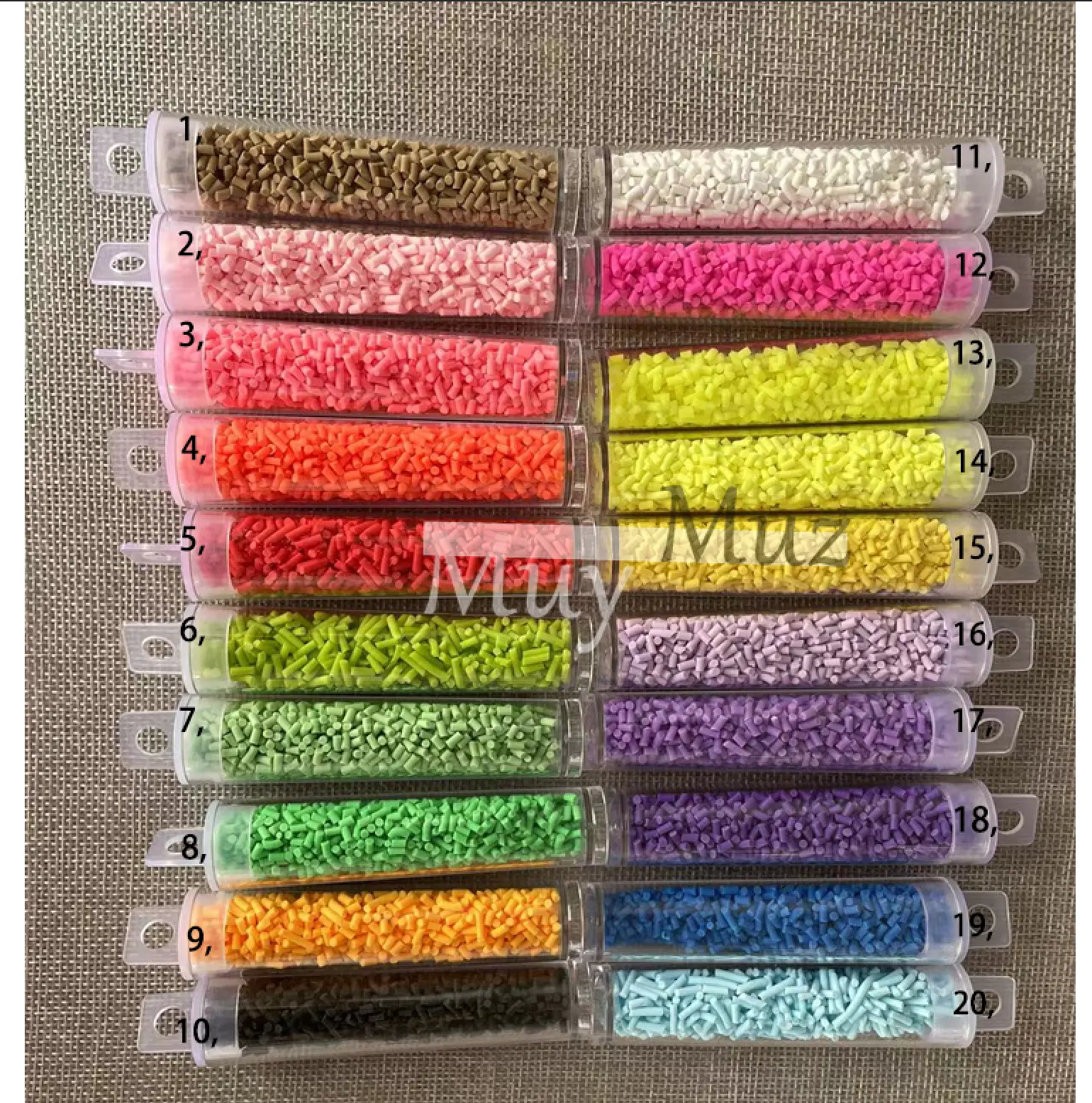 5mm-7mmCylindrical Ai Polimeri di Caldo di Argilla Morbida Spruzza Caramelle Colorate per L'artigianato FAI DA TE Piccolo di plastica Sveglio klei Accessori