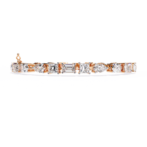 Magnifique bracelet et jonc en or 18 carats avec diamants de laboratoire, accessoire de bijouterie luxueux - Product Image 6