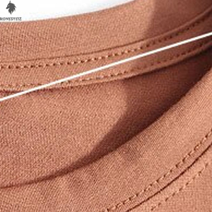 เสื้อยืดคอกลมผ้าฝ้าย100% ระบายอากาศสไตล์ฮิปฮอปสีพื้นย้อมสีเรียบ - Product Image 2