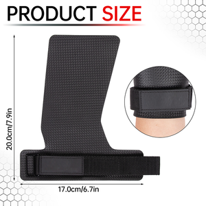 Empuñaduras de elevación eléctrica de fibra de carbono Correas de muñeca ajustables Empuñadura de elevación eléctrica de fibra de carbono Pull Up - Product Image 5