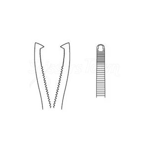 Pinzas de sujeción de hueso Dingman, mordazas dentadas angulares de 7,5 pulgadas con ranura, dientes afilados, abrazadera quirúrgica ortopédica de acero inoxidable - Product Image 6