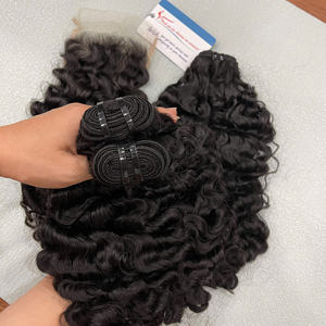 Cheveux bouclés birmans Machine d'extensions de cheveux humains vietnamiens Double trame paquets de cheveux bouclés vierges - Product Image 2