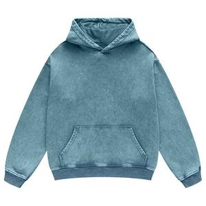 เสื้อฮู้ดซักกรดของผู้ชายเสื้อสวมหัวแนวสตรีทโอเวอร์ไซส์ซักได้แบบวินเทจ - Product Image 1