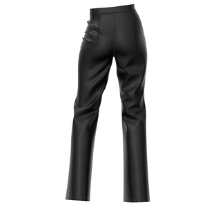 กางเกงขายาวทรงตรงขาบาน ผ้าโพลีเอสเตอร์/เรยอน ทรงเข้ารูป ยับยาก เอวสูง ซิปหน้า สไตล์ลำลอง สตรีทแวร์ สำหรับผู้ชาย - Product Image 4