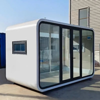Casa Cápsula Prefabricada de Acero de Lujo Personalizada, Mini Oficina Móvil para Uso en Talleres y Almacenes