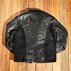 Nouvelle veste écologique imperméable en toile lavée vintage pour hommes en cuir véritable - Product Image 3