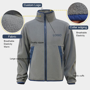 Personalizado Full Zip Fleece Jacket Hombres al aire libre Chaqueta de lana polar Sherpa Fleece Logotipo personalizado Fabricante de ropa Suministro directo - Product Image 1
