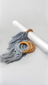 Handmade Christmas Napkin <b>Ring</b> Classical <b>Wooden</b> Boho with Fringes Napkin <b>Rings</b> Decoration <b>for</b> Tissue Boxes - Product Image 3