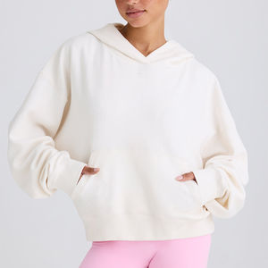 Top Tendance Femmes Sweat À Capuche Surdimensionné Respirant Streetwear Pull Style Logo Personnalisé Impression 100% Coton Matériel - Product Image 6