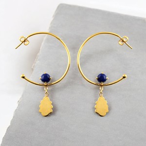 Boucles d'oreilles en argent sterling 925 plaqué or 18 carats faites à la main en lapis-lazuli naturel bijoux de déclaration - Product Image 6