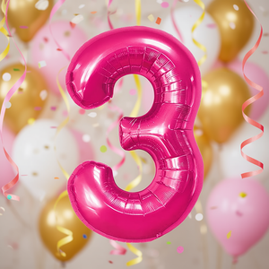 ลูกโป่งปาร์ตี้เลิฟ หมายเลข ฟูเชีย N3 80 ซม. 12 ชิ้น/ถุง - Product Image 3