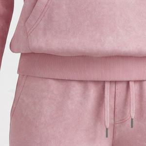 Sweat-shirt à capuche oversize en molleton vintage pour femme, poche kangourou, délavé à l'acide, tie-dye, vente en gros, doux et décontracté - Product Image 5