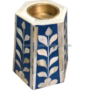 Brûleur d'encens élégant en résine avec incrustations d'os de qualité supérieure Imperial Noor pour le Ramadan et les cadeaux de fête - Product Image 6