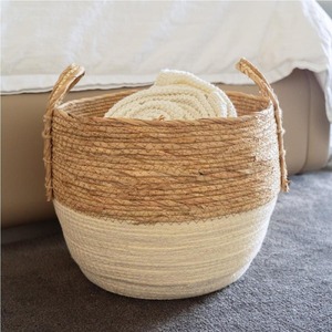 Cotton Rope Stripe Carry <b>Handles</b> Storage <b>Baskets</b> Set - Product Image 1