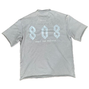Diseño estampado manga corta hombres 2025 nuevo verano puro algodón suelto blanco nacional <span class=keywords><strong>Ti</strong></span> De Heavy Camiseta de manga corta - Product Image 5