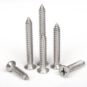 Tornillo Autorroscante de Acero Inoxidable 304 316, Métrico, Phillips, Cabeza Avellanada, Rosca Fina y Gruesa - Product Image 1