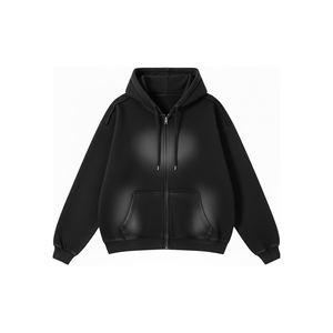 Modèle gratuit de sweat-shirts à capuche surdimensionnés vintage imprimés sur mesure, lourds, 400 GSM, streetwear, fabriqués en molleton 100% coton - Product Image 3