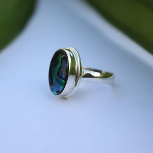 แหวนแต่งงานอัญมณีสีเงินแท้แบบคลาสสิก925การตั้งค่ากรอบเปลือกหอยเป๋าฮื้อเครื่องประดับสัญญาที่กำหนดเองสำหรับวันครบรอบการหมั้น - Product Image 1