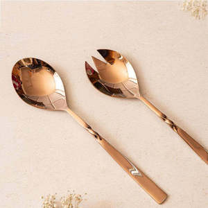 Cucharas de lujo Hotel Cubiertos de acero inoxidable con espejo Juego de cubiertos para servir para restaurantes - Product Image 2
