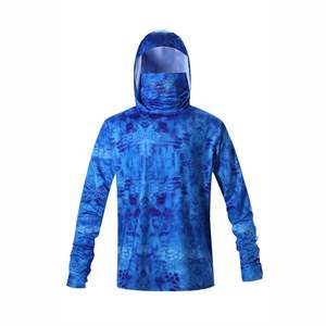 เสื้อฮู้ดสำหรับตกปลาเหมาะกับชายและหญิงมีฮู้ดพิมพ์ลายดิจิตอลแบบแห้งเร็วป้องกันแบคทีเรียแบบปรับแต่งได้น้ำหนักเบา - Product Image 5
