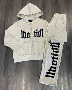 ชุดเสื้อสเวตเตอร์มีฮู้ดสำหรับผู้ชาย400สั่งทำได้มีซิปปักลาย GSM น้ำหนักมาก400ออกแบบได้ตามต้องการ - Product Image 4