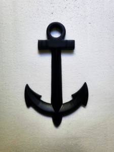 Juego de 3 Figuras Decorativas de Ancla de Barco en Aluminio, Técnica de Fundición, Plateadas - Product Image 4