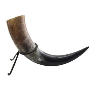 Support de luxe pour cornes à boire Viking en style animalier, en matériaux organiques portables, avec finition polie, pour tasses à bière - Product Image 5