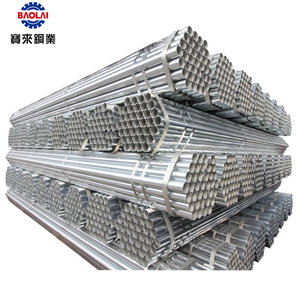 Tuberías de Acero Galvanizado de <span class=keywords><strong>2</strong></span> Pulgadas/140 mm DN15/DN50, 6 Pulgadas SCH80/400 mm, Acero Suave ASTM, Marca BAOLAI, Tubería de Perforación de Petróleo para Soldadura BIS - Product Image 1