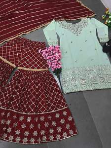 เสื้อผ้าชนเผ่าอินเดียนชุดสูทแนวปาลาซโซชุดปาร์ตี้ปักลาย - Product Image 6