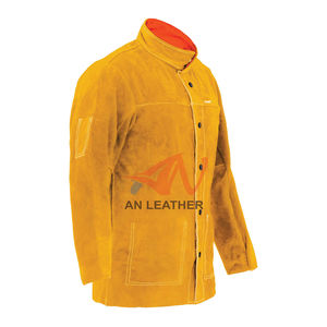 Split Leather Welding Jacket Safety Jacket with Radiation Proof <b>Fire</b> <b>Resistant</b> - Product Image 3