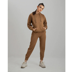 Venta al por mayor logotipo personalizado impreso chándal con capucha personalizado ajustado Unisex transpirable francés Terry de talla grande chándales para las mujeres - Product Image 3