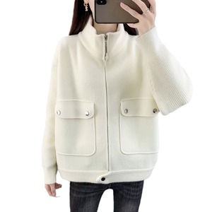 <span class=keywords><strong>Pied</strong></span> <span class=keywords><strong>de</strong></span> pound Casual <span class=keywords><strong>Cardigan</strong></span> in maglia di lana con cappuccio allentato retrò in tessuto intrecciato - Product Image 1