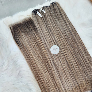 GUGU HAIR 100% Human <b>Silky</b> Baby Hair Long-Lasting Raw Bundle Cuticle Aligned Vietnamese Origin Machine Double Weft Bone Straight - Product Image 3