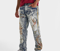Jeans en denim pour homme, pantalon streetwear de haute qualité, jeans déchirés