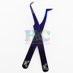 แหนบต่อขนตาผีเสื้อปลายแหลมม่วงแหนบต่อขนตาปลอมเพิ่มวอลลุ่มแบบยั่งยืน - Product Image 6