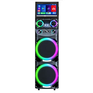 Altavoces Power Sound, Reproductor de Música, Altavoz Doble de 15 Pulgadas, 200 W, LED RGB, BT 5.0, USB, TF, Pantalla Táctil de 15.4 Pulgadas, Máquina Amplificadora de Karaoke - Product Image 1