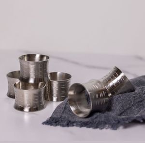 Anneaux de serviette carrés en métal doré pour la vaisselle de mariage Décoration de restaurant occidental Améliore vos paramètres de papier en tissu - Product Image 5