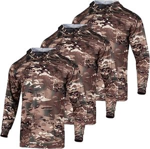 Camiseta con Capucha de Camuflaje Verde Militar para Hombre, Personalizada con Sublimación, Protección Solar, Camisas de Pesca, Uniforme Táctico - Product Image 1
