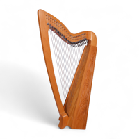 Gevon Limerick H10L-22 Celtic Irish Harp 22-String Kayu Ash Kontrol Sentuh Tuas Semi-Tone Kunci Penyetel Senar Gitar Tahan Lama
