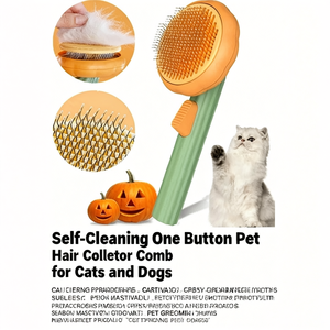 Self-Cleaning One <b>Button</b> Pet Hair Collector Comb for Cats and <b>Dogs</b> - Product Image 2