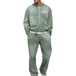 Survêtement pour homme personnalisé délavé à l'acide - Poids lourd, respirant, grande taille, 100% coton, confort des athlètes, performance, style audacieux - Product Image 1