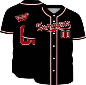 Maillot de baseball en polyester respirant personnalisé pour hommes, uniforme de softball OEM ODM avec logo pour les équipes scolaires, chemise de teamwear - Product Image 1