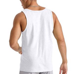 Ropa de hombre algodón gimnasio camisetas sin mangas Casual Fitness OEM personalizado chaleco transpirable al aire libre alta calidad 220g cuello redondo camisetas sin mangas para hombre - Product Image 2